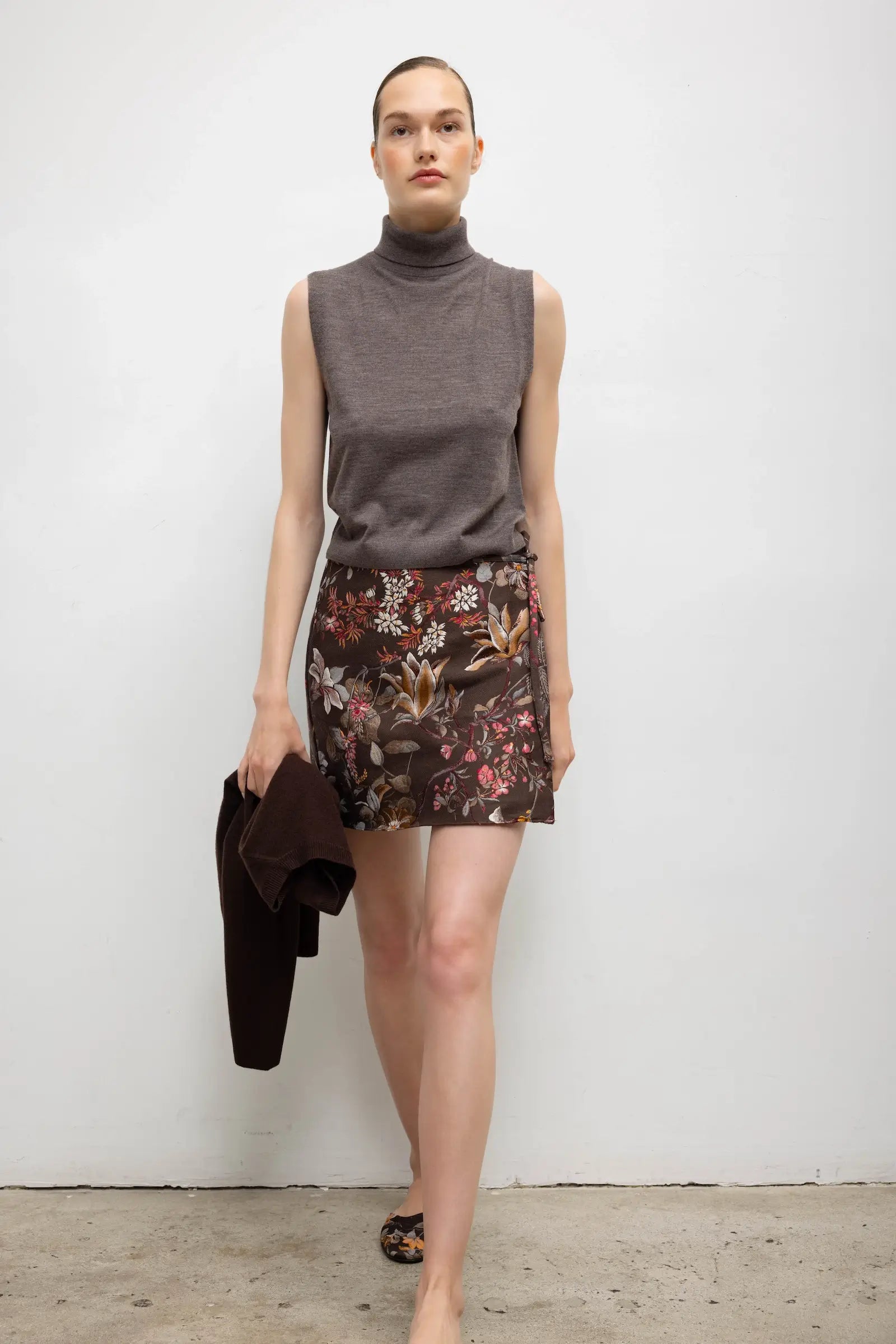 James Sleeveless Turtleneck