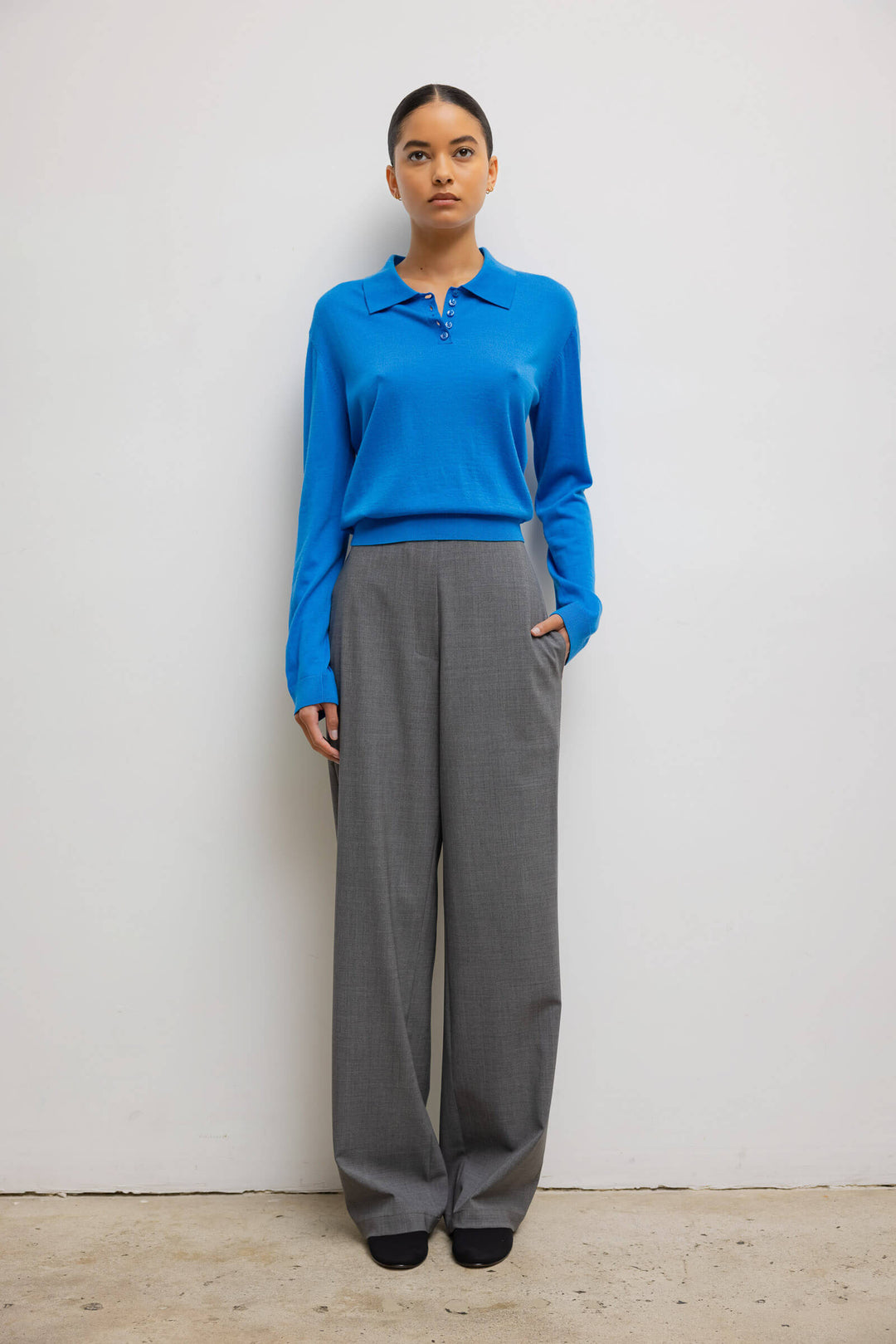 【INCHANT ME】Jane Bjo High Waist Wide Slacks Setup Available] Jane Bijou High Waist Wide Slacks (2C