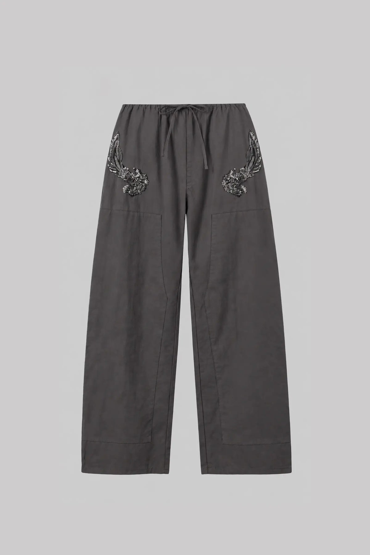 Pre-Order: Kyoto Embroidered Carpenter Pant - Slate - Image 2