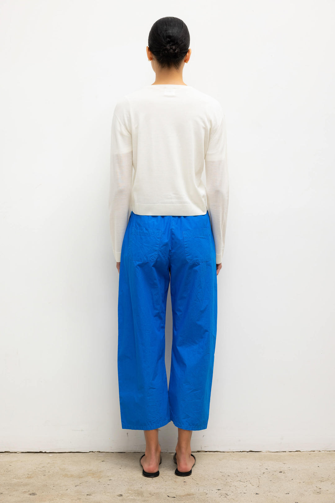 LESET Kyoto Carpenter Pant in LESET Blue in Cotton