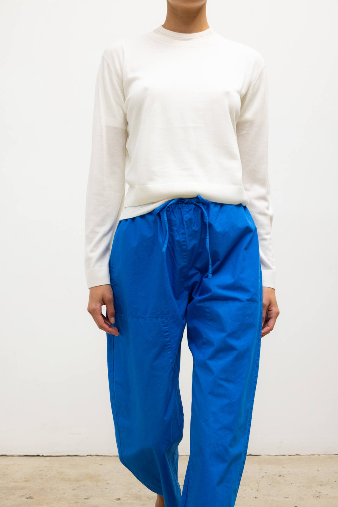 LESET Kyoto Carpenter Pant in LESET Blue in Cotton