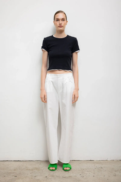 oll kyoto  trousers パンツ ホワイト エクリュ Kyoto Utility Pant in Ice in Cotton – LESET
