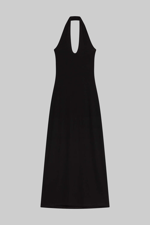 Leset Lauren Halter Maxi Dress in Black in Jersey Leset Lauren Halter Maxi Dress in Black in Jersey