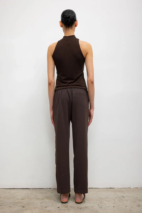 Lauren 90's Sleeveless Turtleneck - Chocolate - Image 5