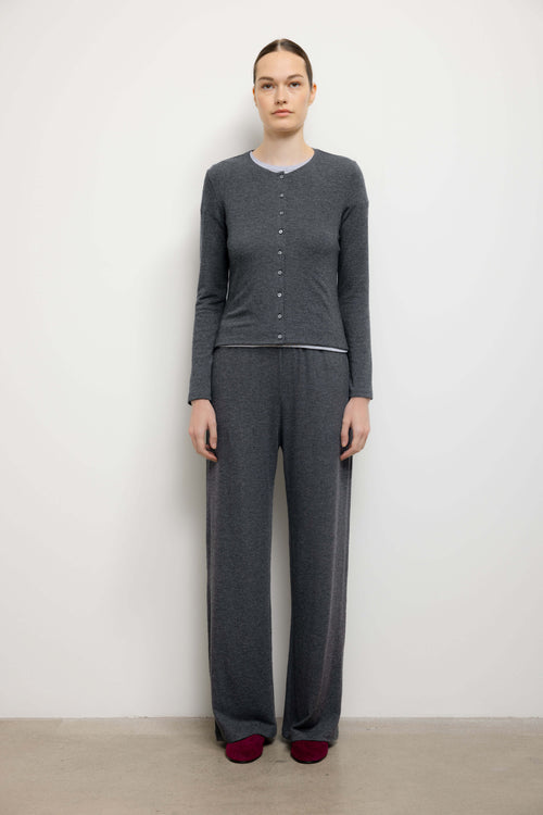 Lauren Classic Cardigan - Charcoal - Image 2