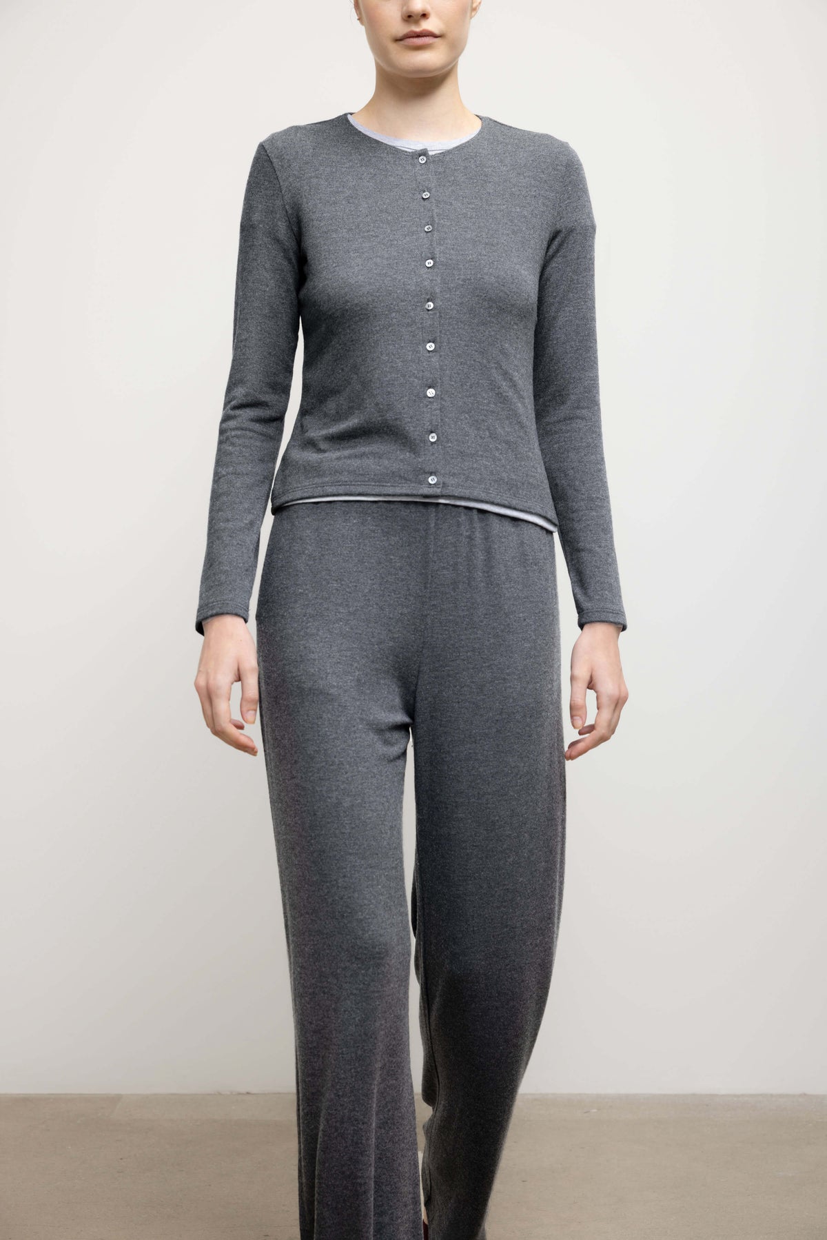 Lauren Classic Cardigan - Charcoal - Image 4