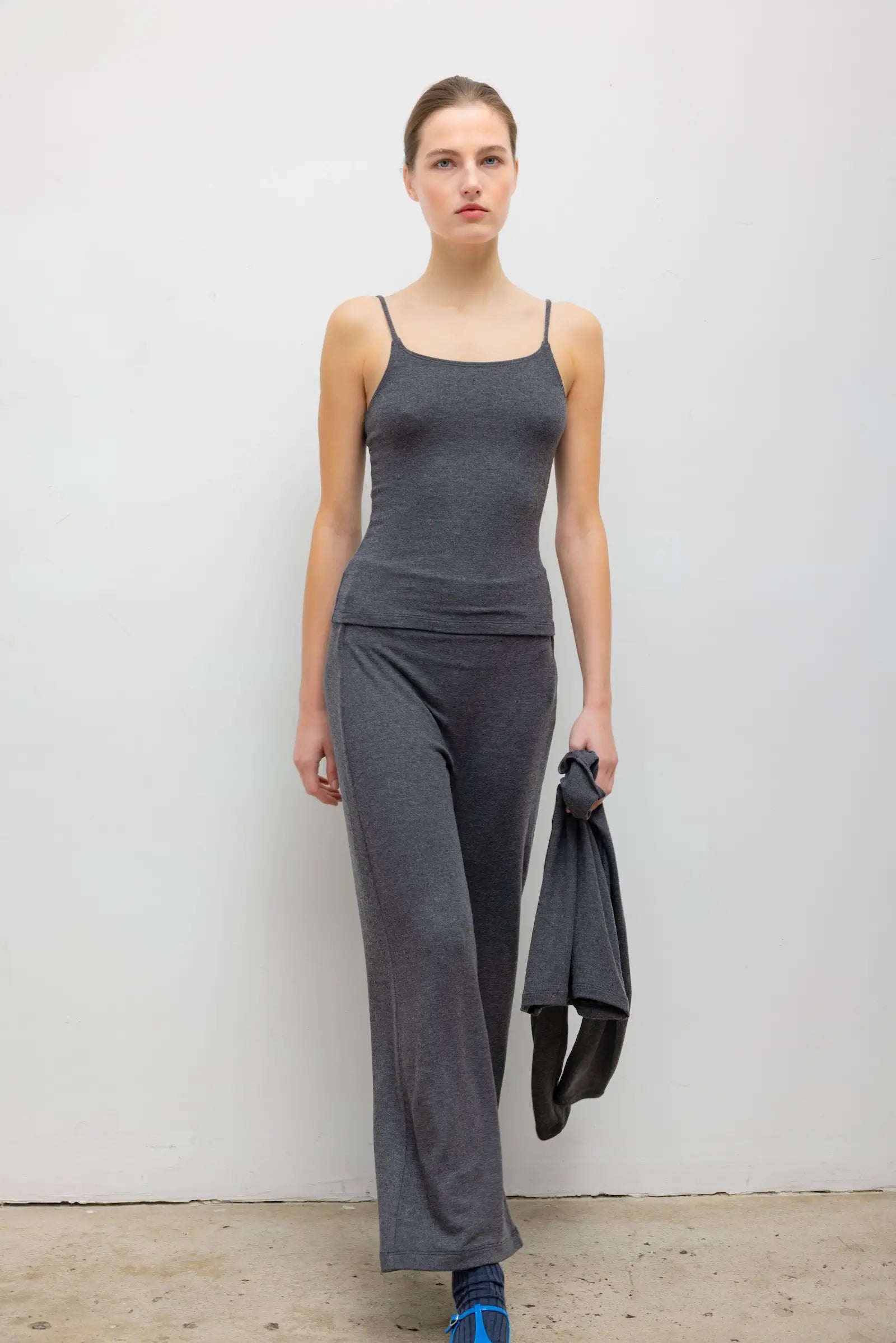 Lauren Crop Flare Pant - Charcoal - Image 3