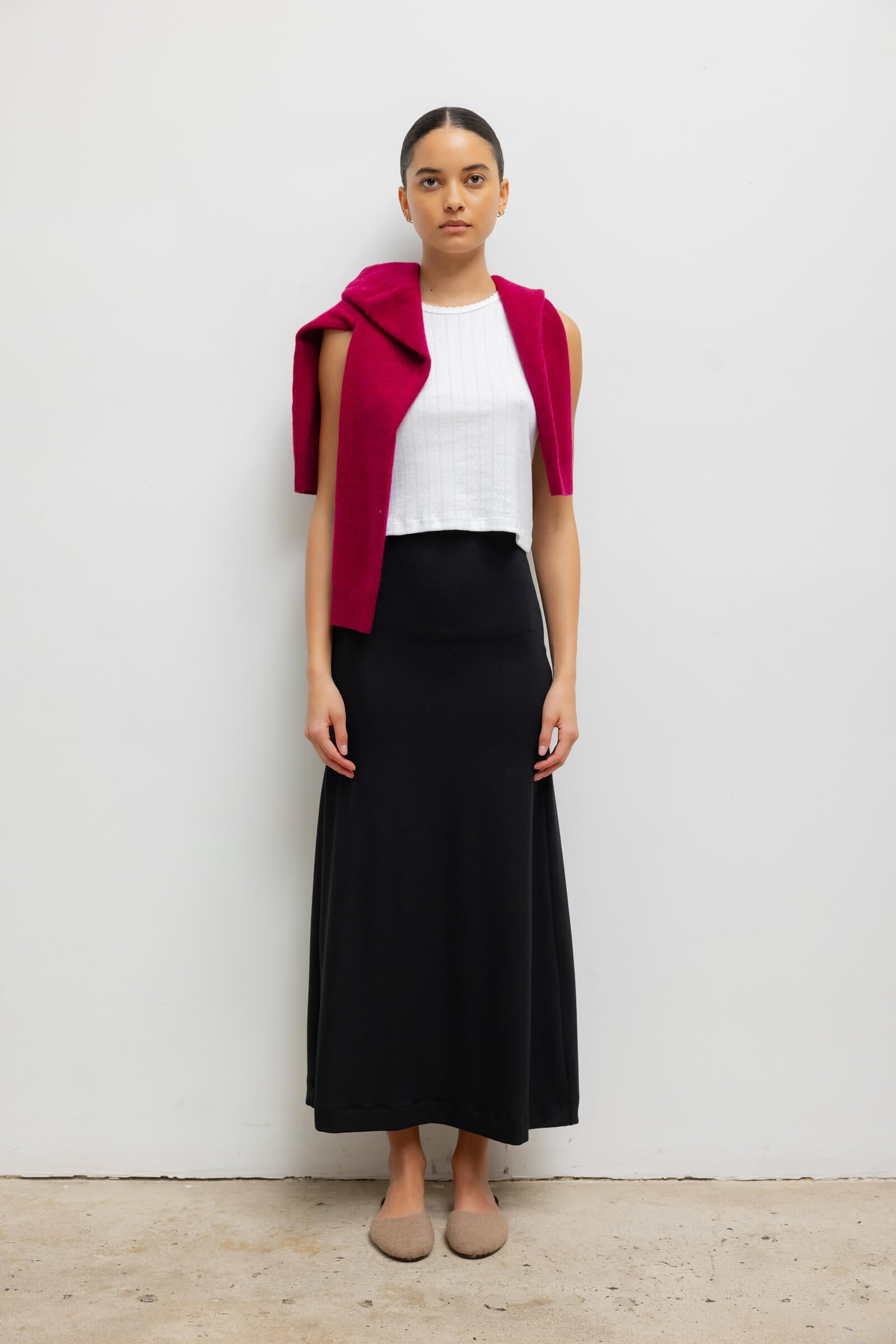 Lauren High Waist Midi Skirt