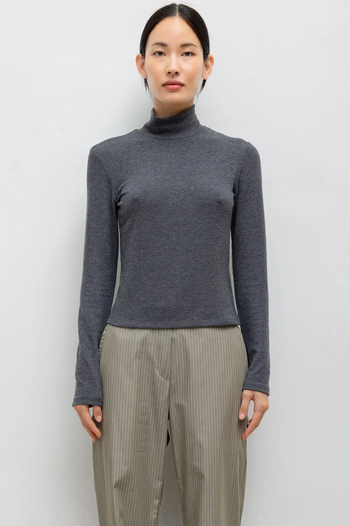 Lauren Long Sleeve Turtleneck - Charcoal - Image 1