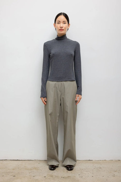 Lauren Long Sleeve Turtleneck - Charcoal - Image 3