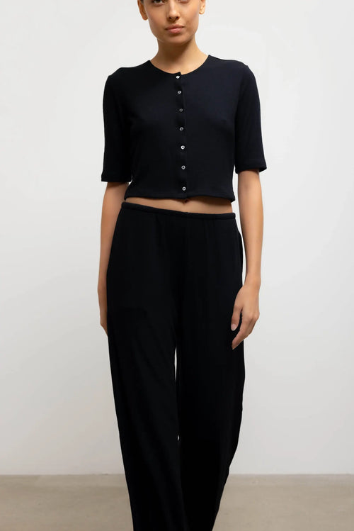 Lauren Mid Sleeve Cardigan - Black - Image 5