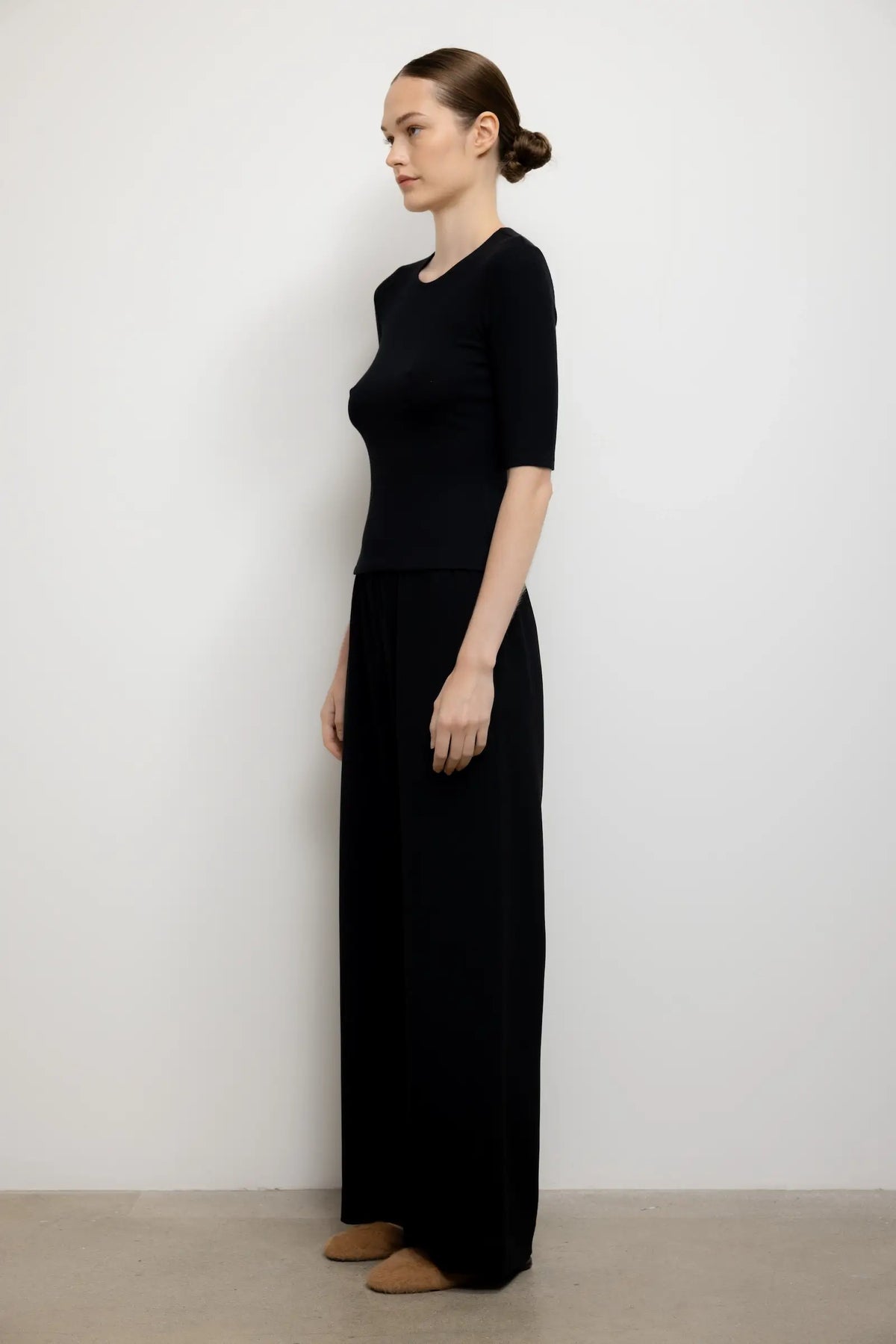 Lauren Mid Sleeve Tee - Black - Image 6