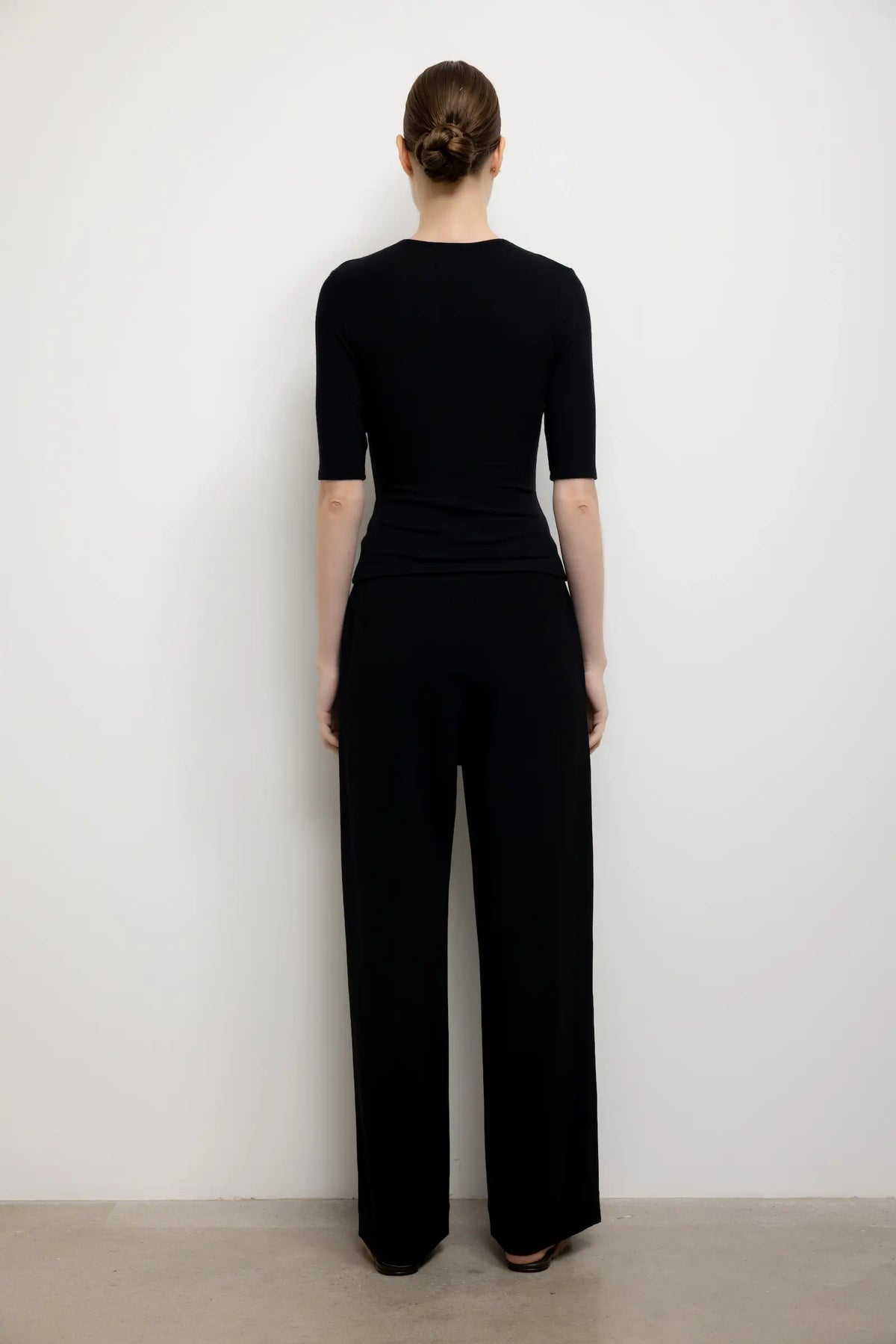 Lauren Mid Sleeve Tee - Black - Image 7