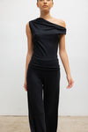 Lauren Ruched Asymmetrical Shoulder Top