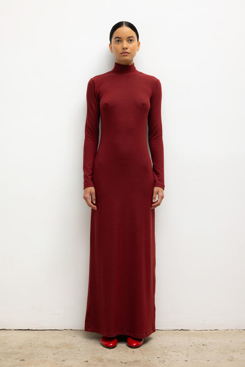 turtleneck dress long sleeve TERNE Black Minidress take your true size BIAS TURTLENECK COMBO MAXI DRESS