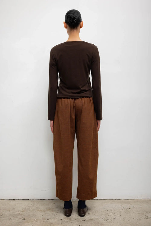 Lauren V Neck Cardigan - Chocolate - Image 6