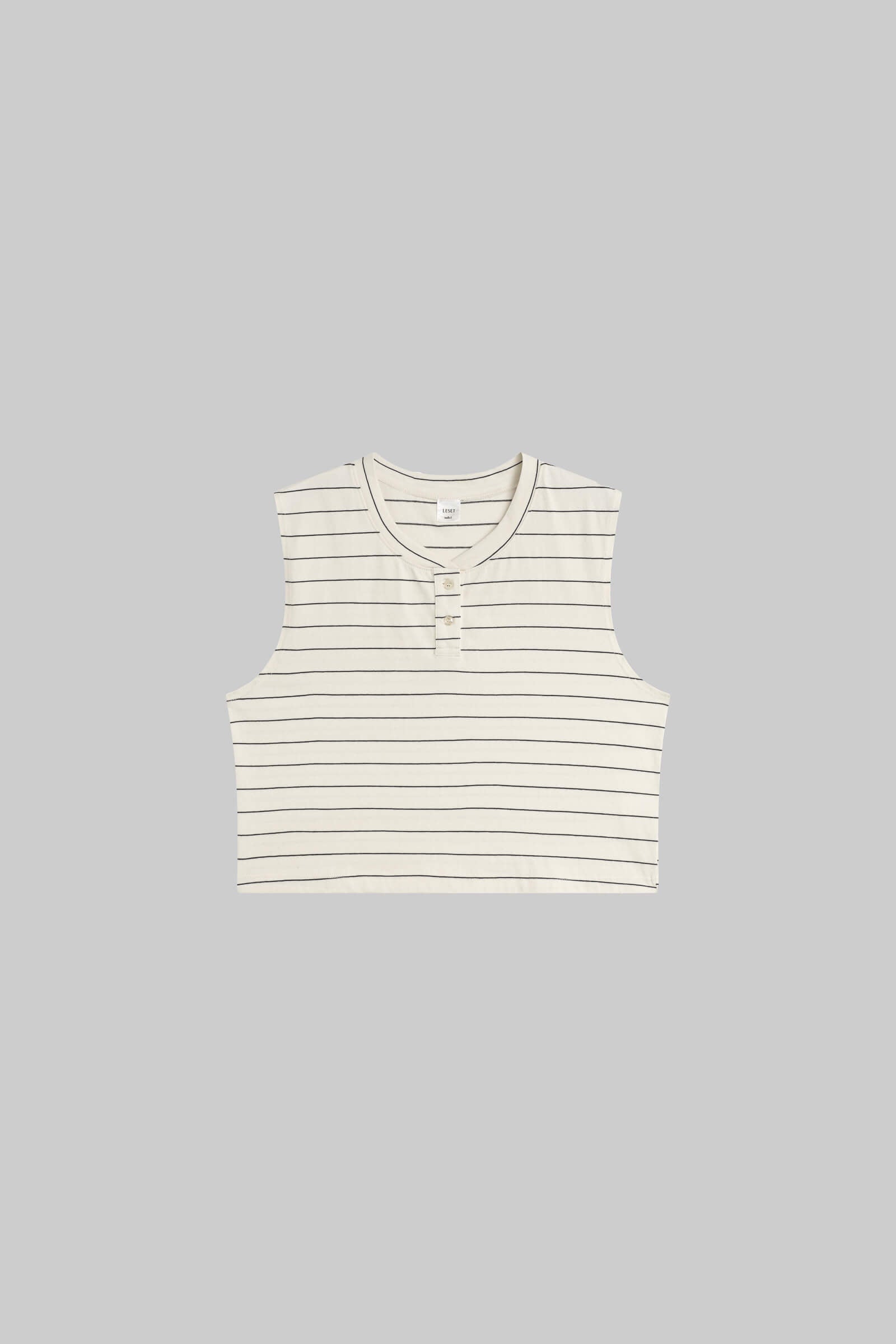 Margo Stripe Sleeveless Henley-2