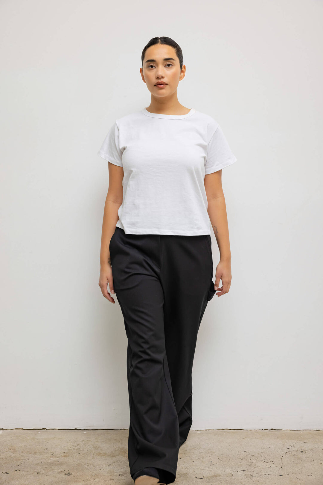 LESET The Margo in White in Cotton