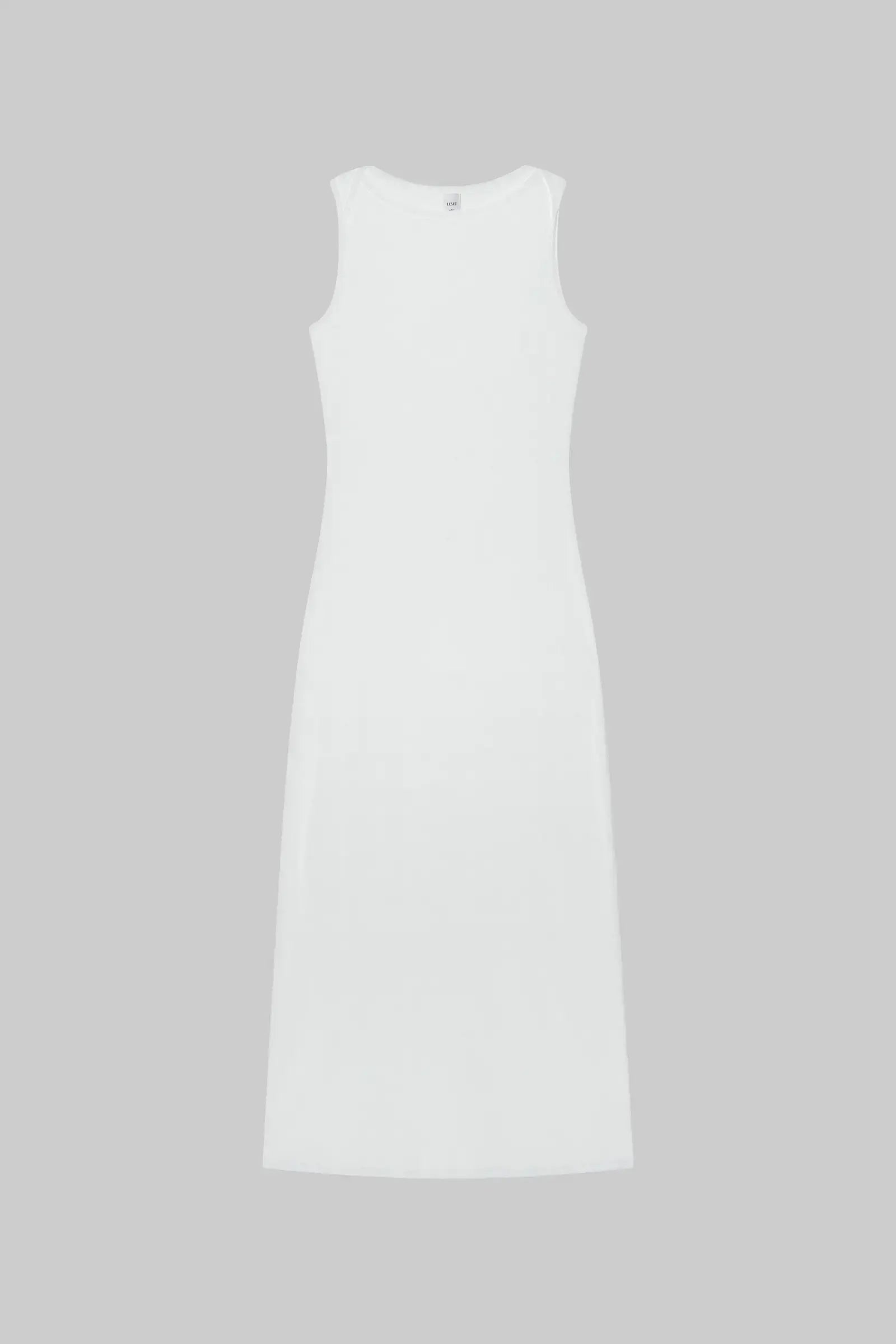 Nando Boatneck Maxi Dress in White in Cotton – LESET Nando Boatneck Maxi Dress in White in Cotton – LESET