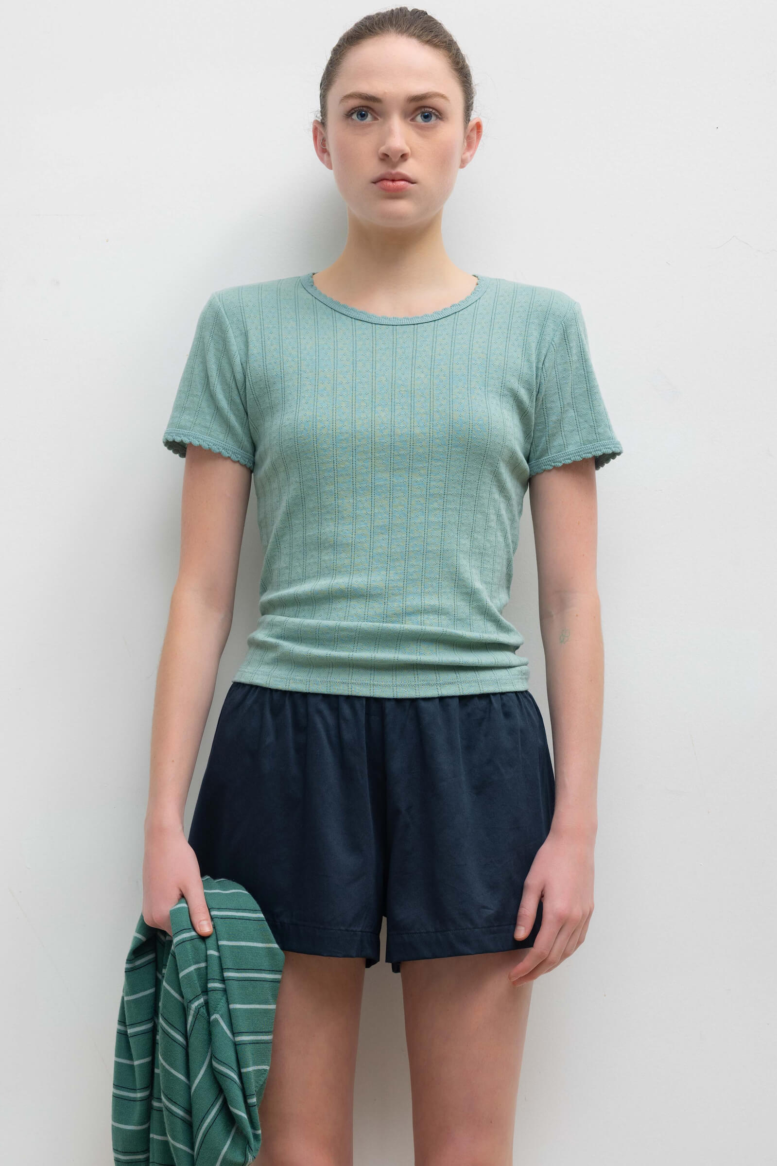 Pointelle Slim Fit Tee