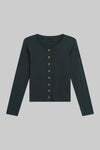 Pointelle Classic Crew Cardigan
