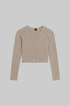 Pointelle Crop Cardigan