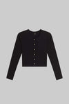 Pointelle Crop Cardigan