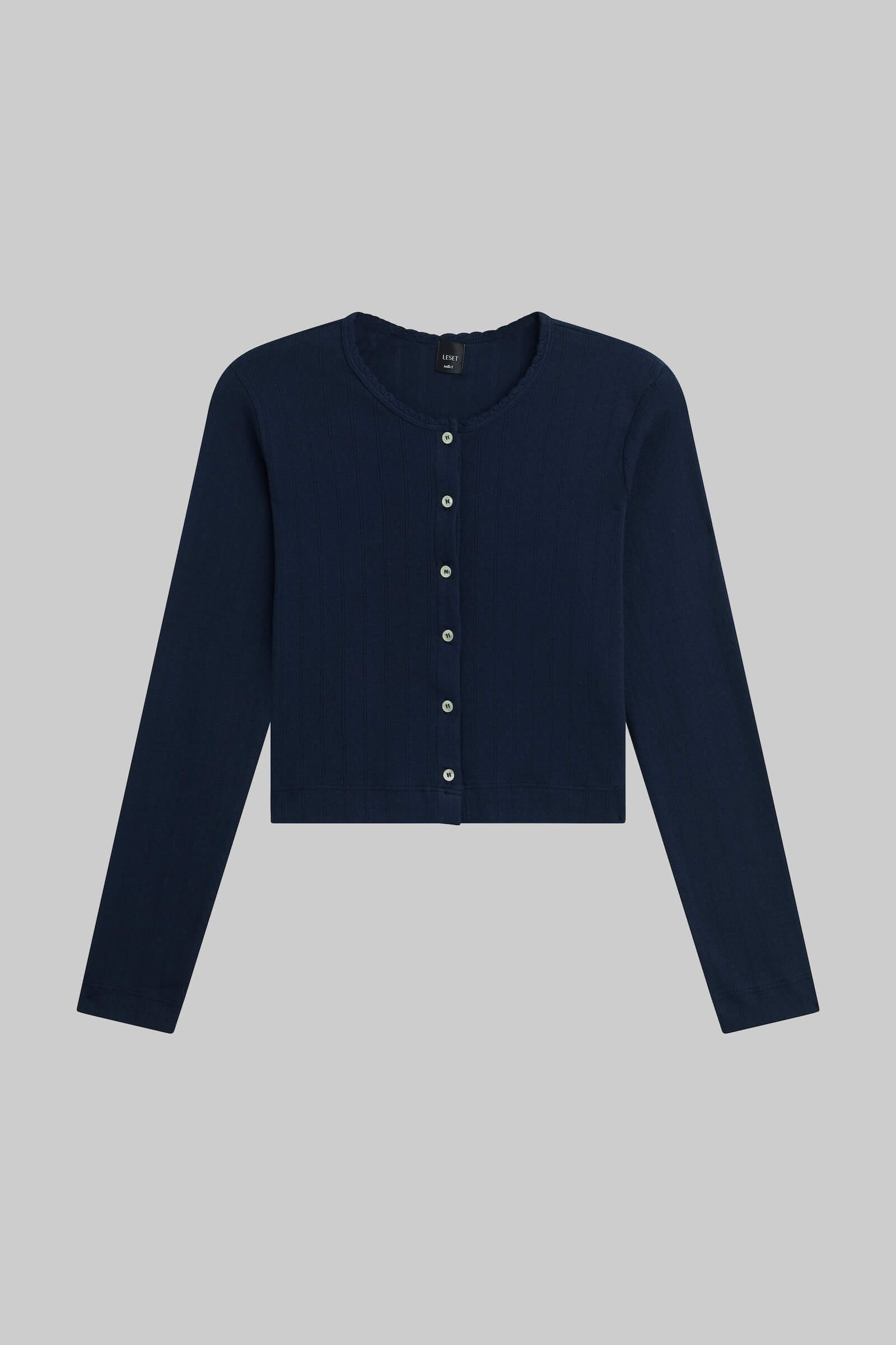 Pointelle Crop Cardigan-2