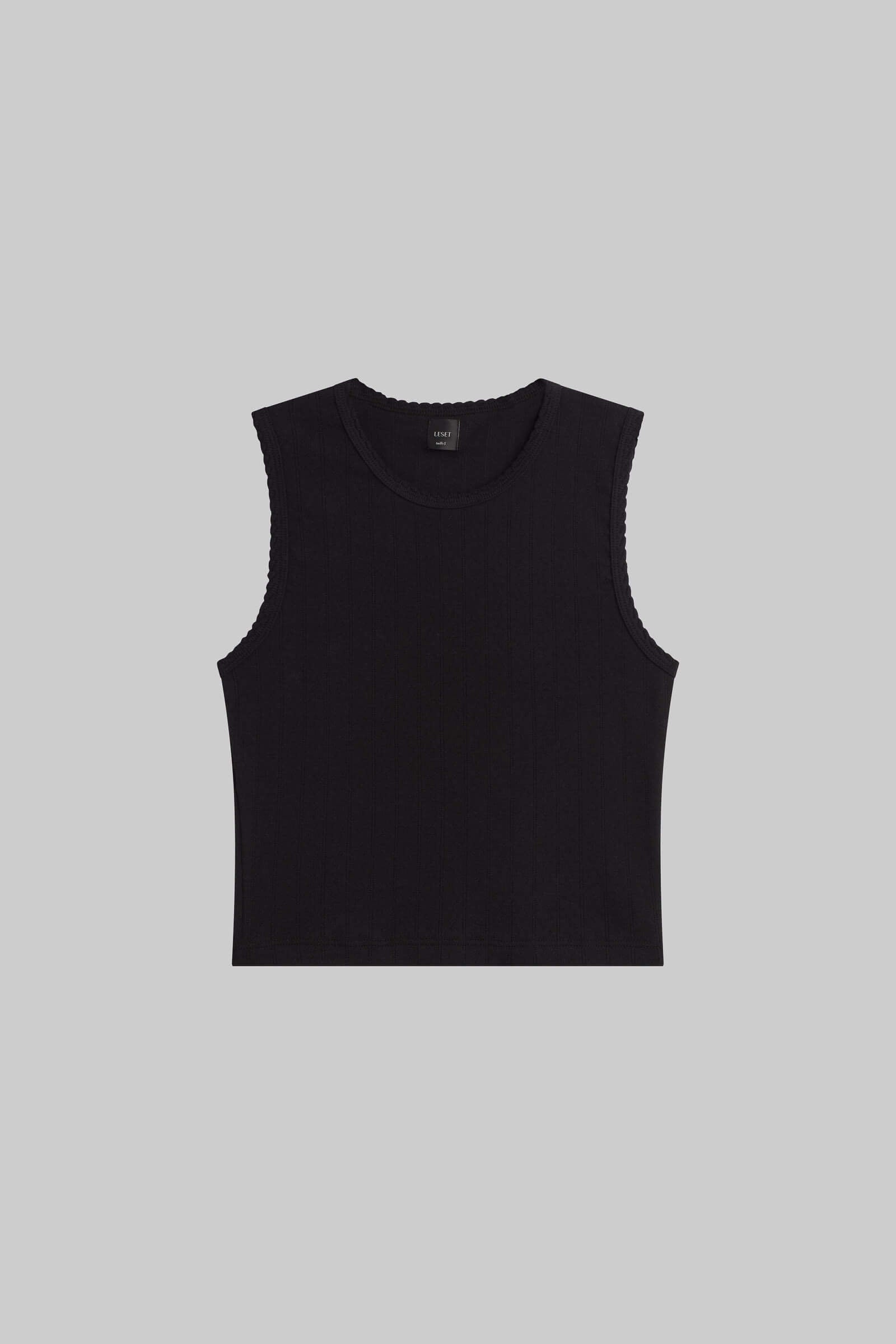 Pointelle Sleeveless Crew-2