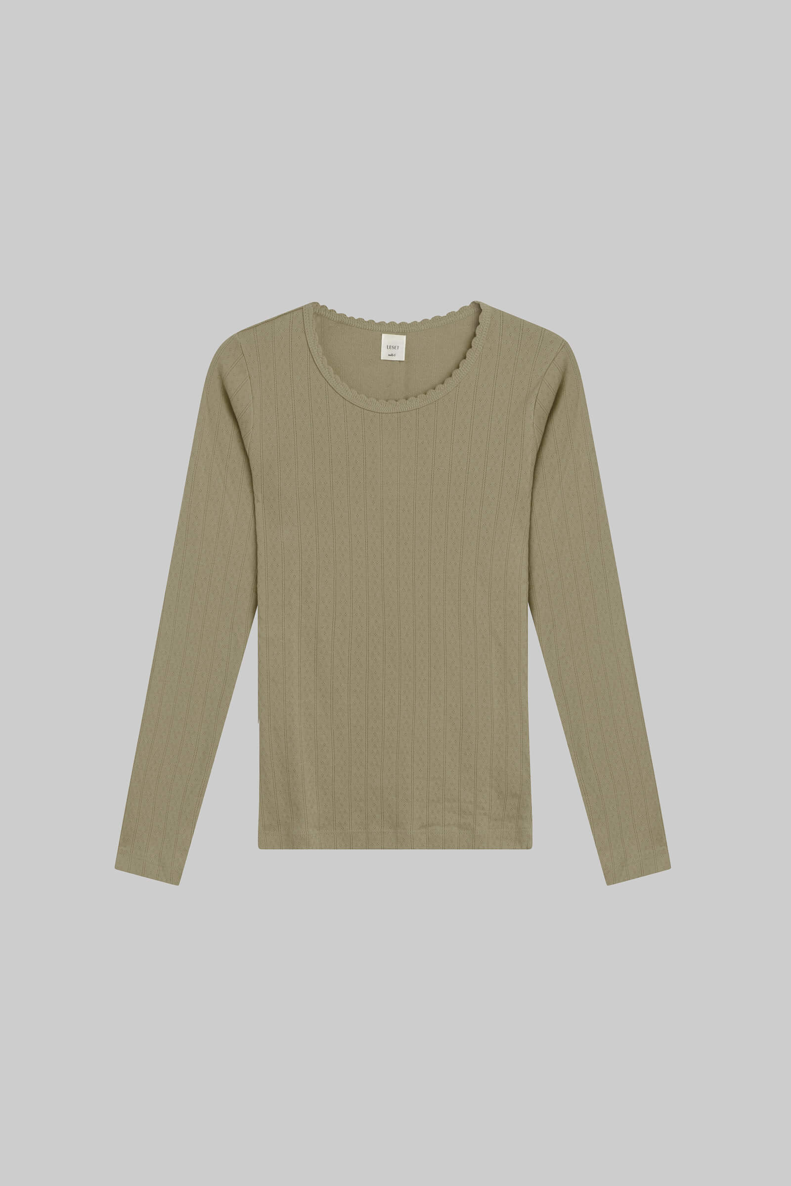 Pointelle Slim Fit Long Sleeve-2