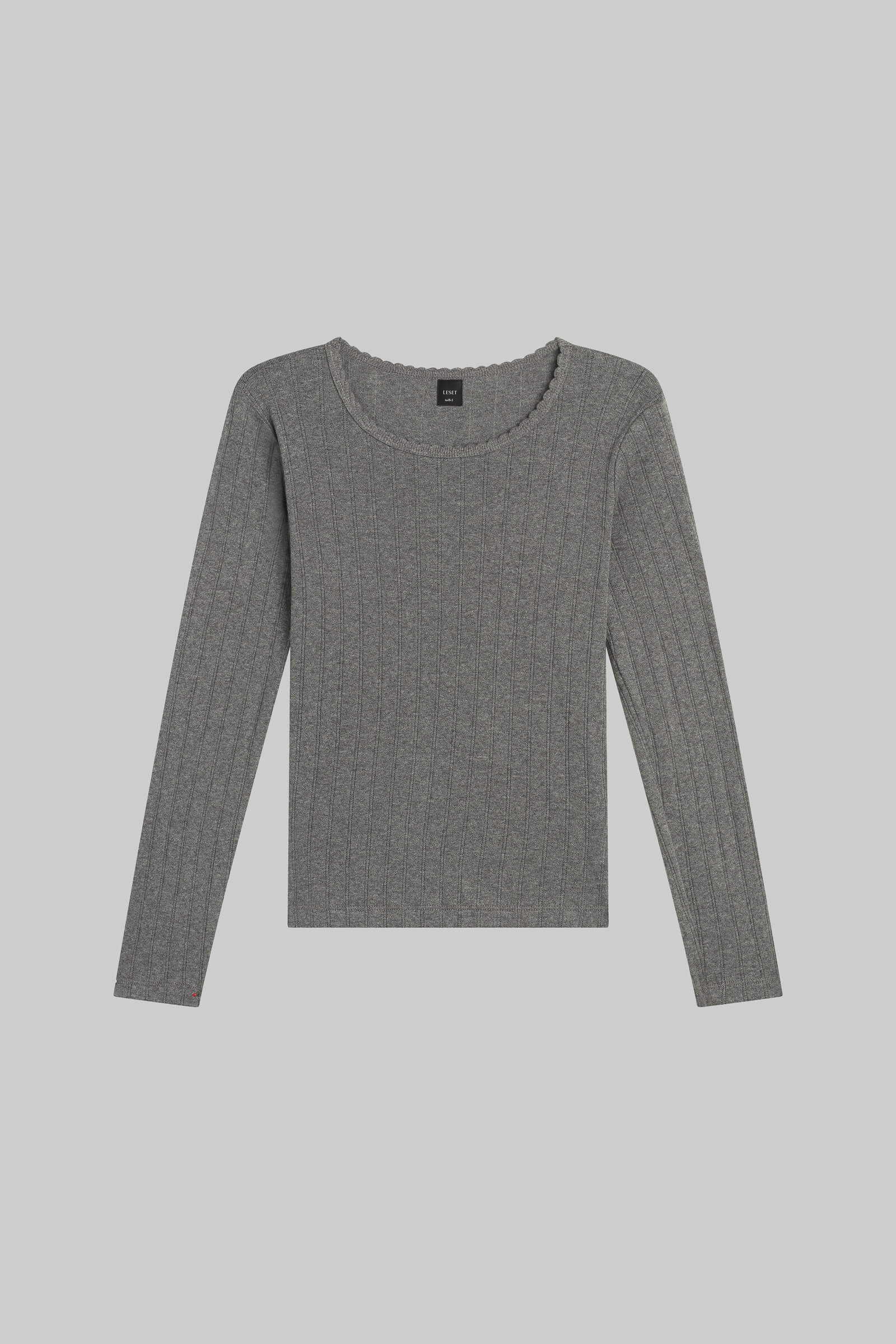 Pointelle Slim Fit Long Sleeve-2