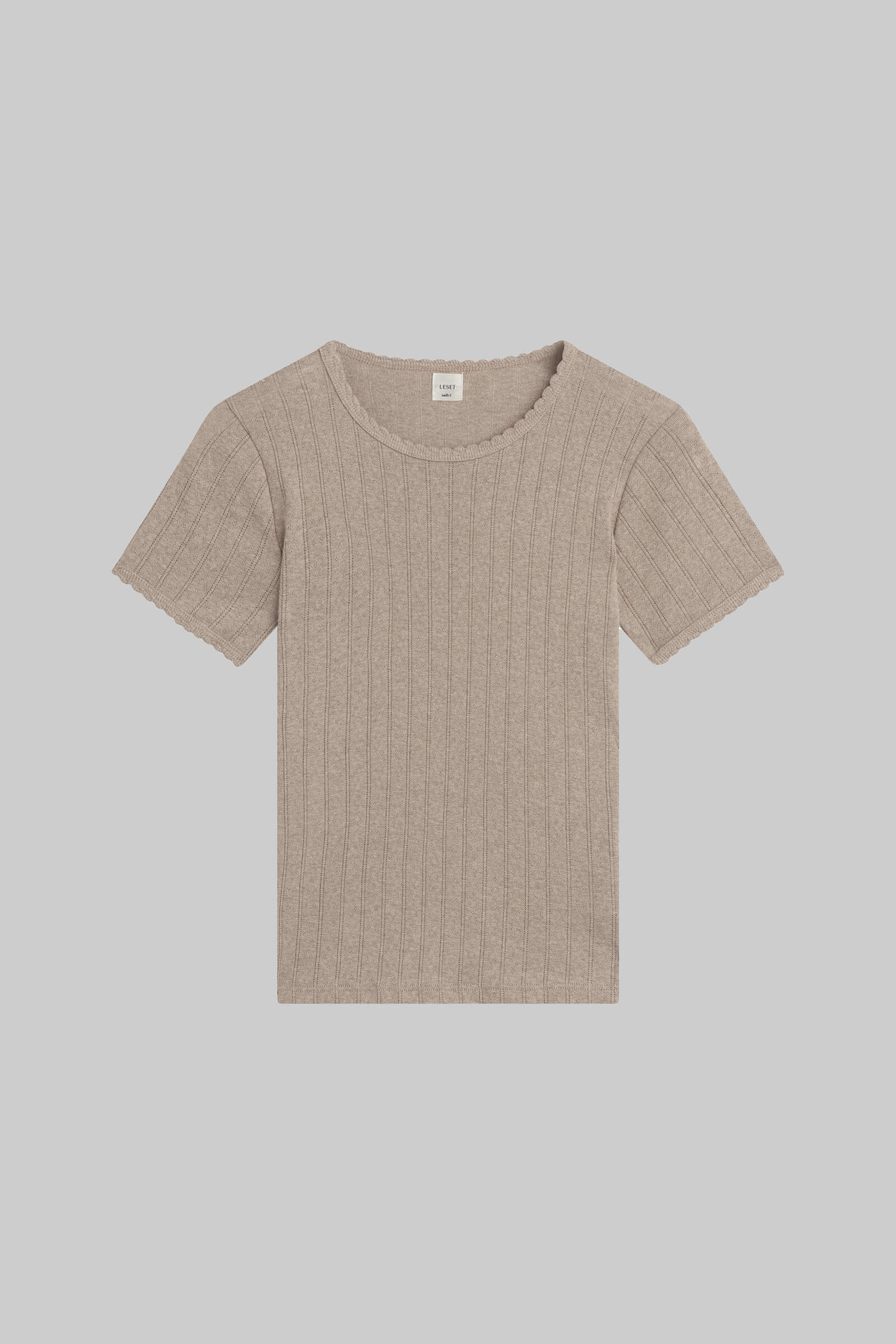 Pointelle Slim Fit Tee-2