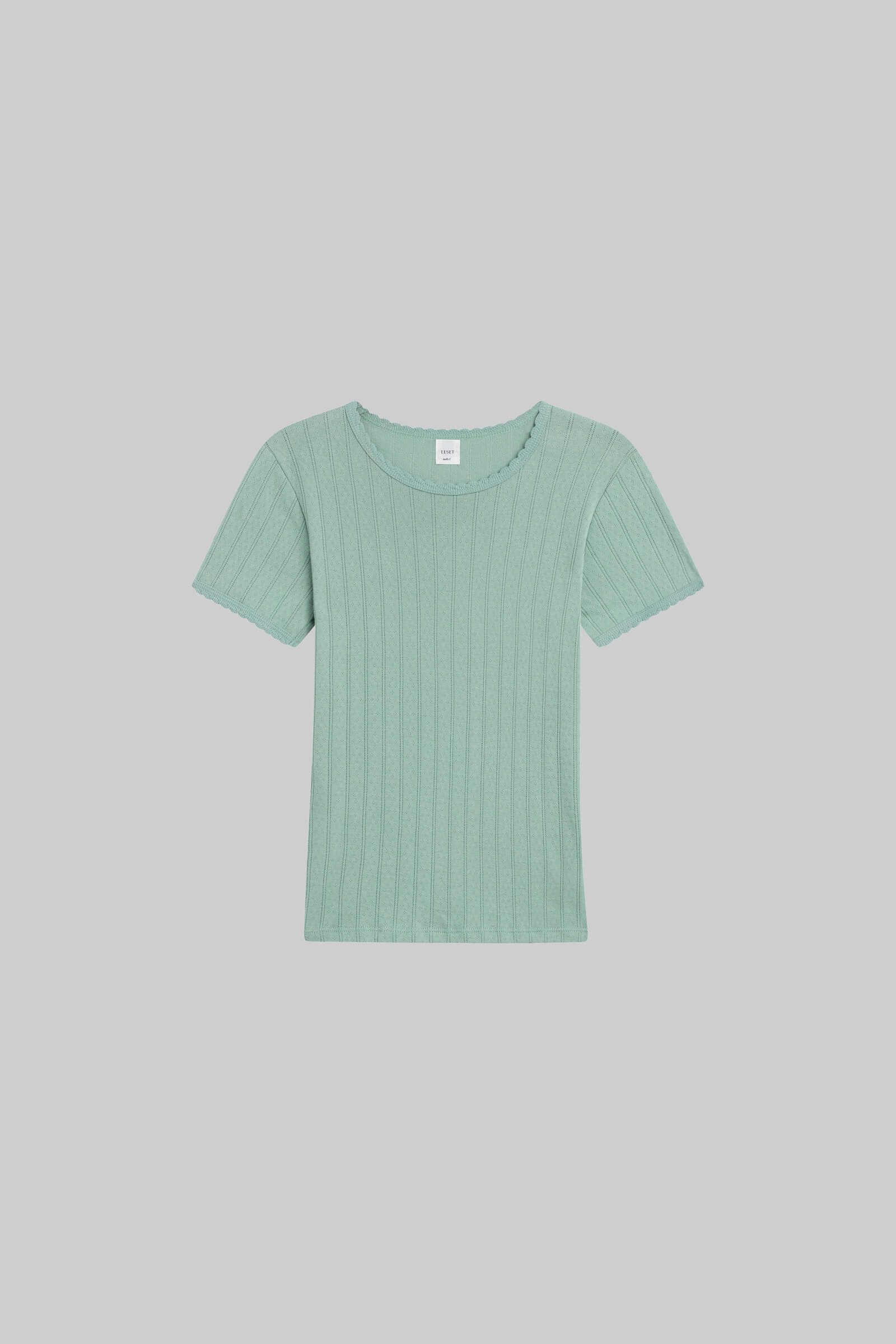 Pointelle Slim Fit Tee-2
