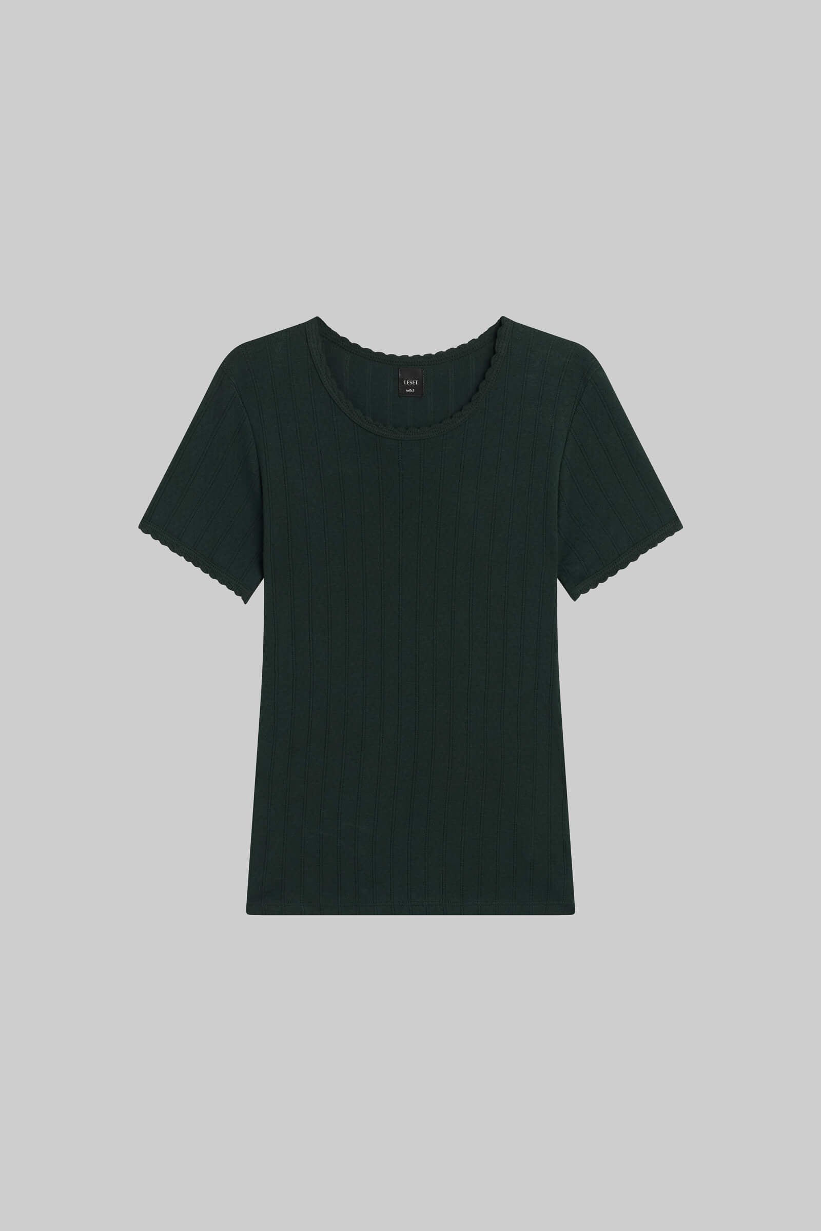 Pointelle Slim Fit Tee-2