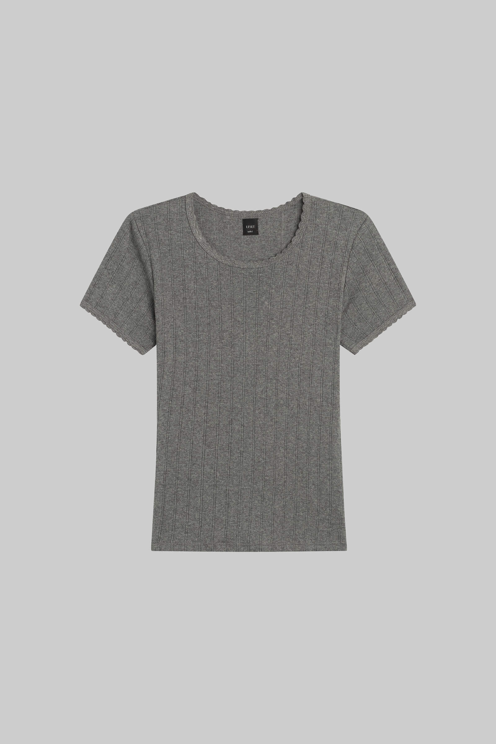 Pointelle Slim Fit Tee-2