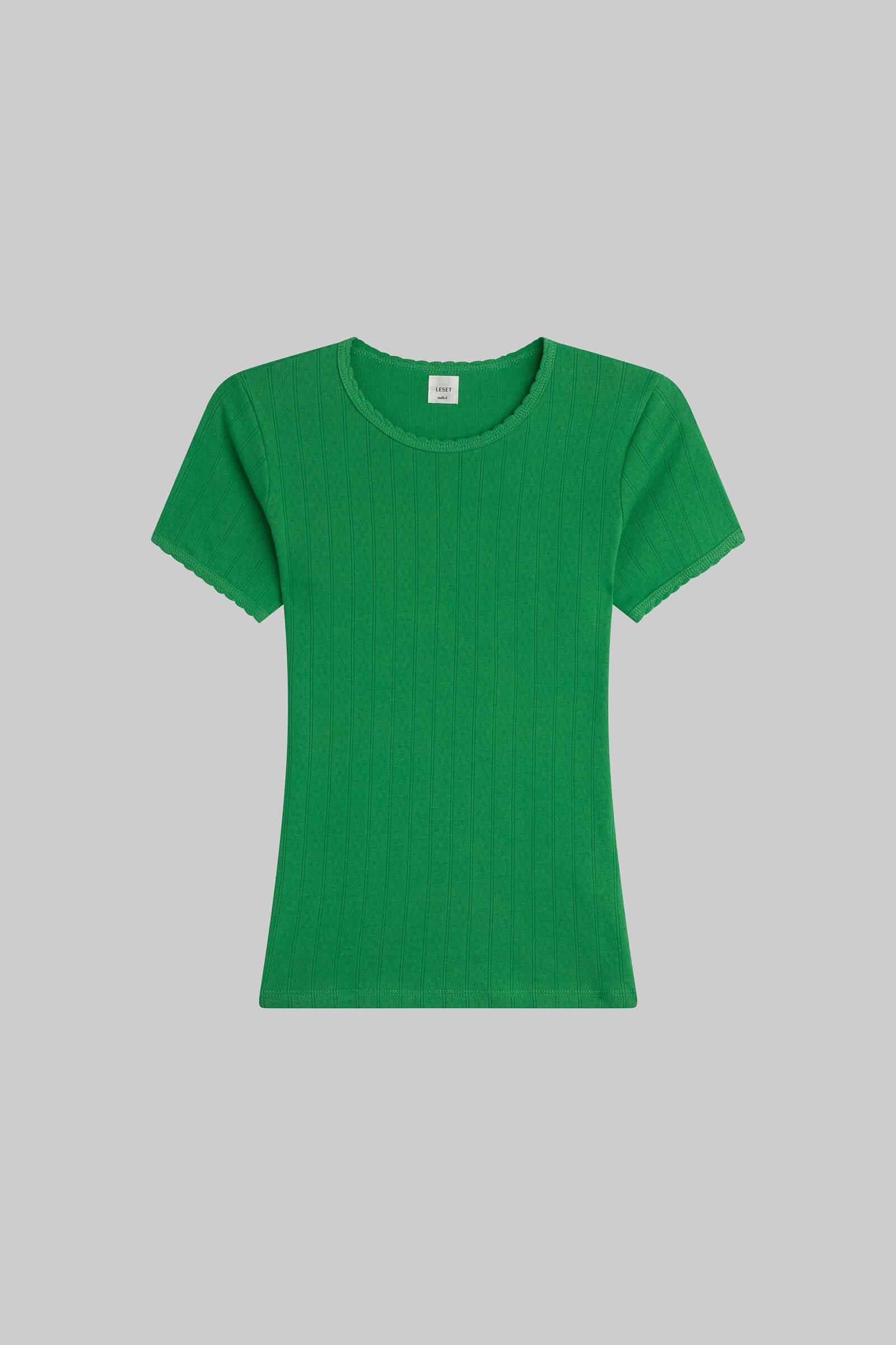 Pointelle Slim Fit Tee-2