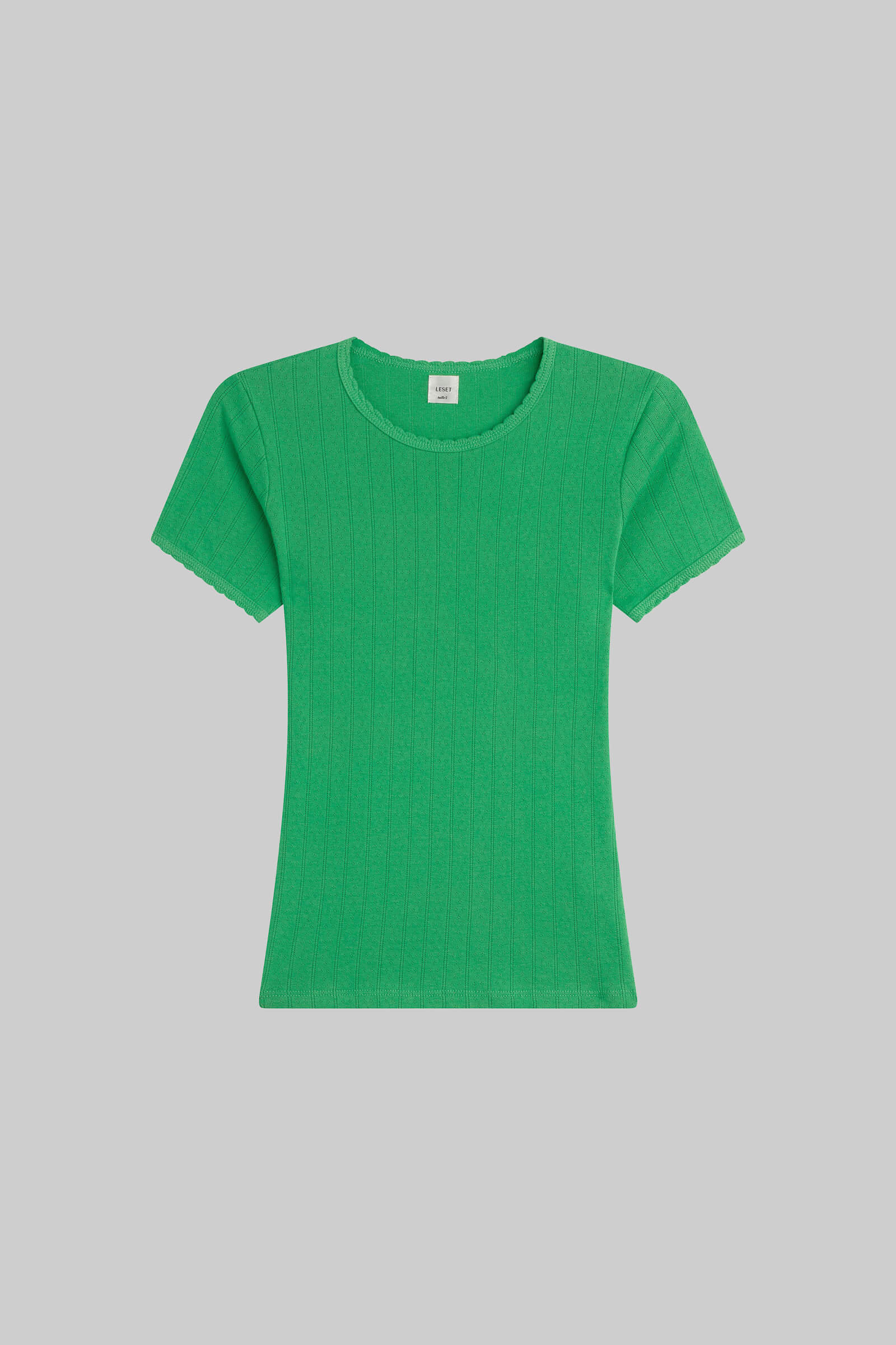 Pointelle Slim Fit Tee-2