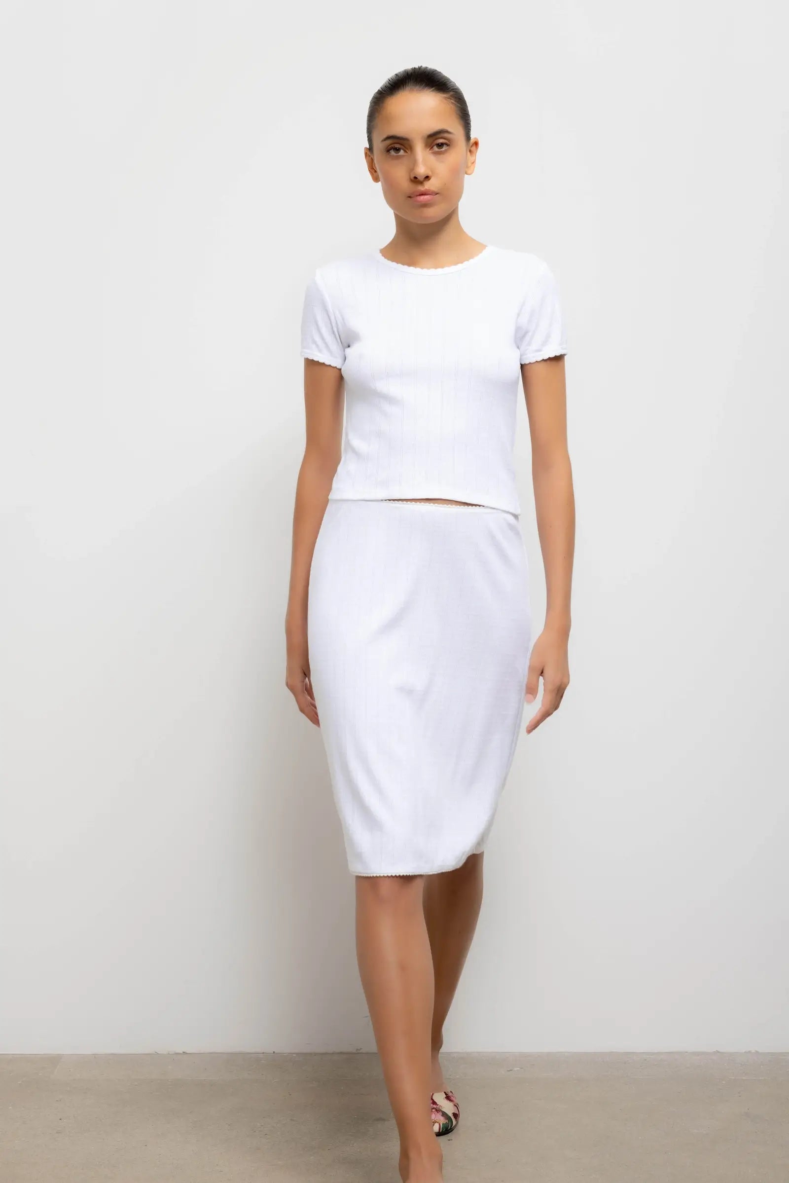 Pointelle Baby Tee