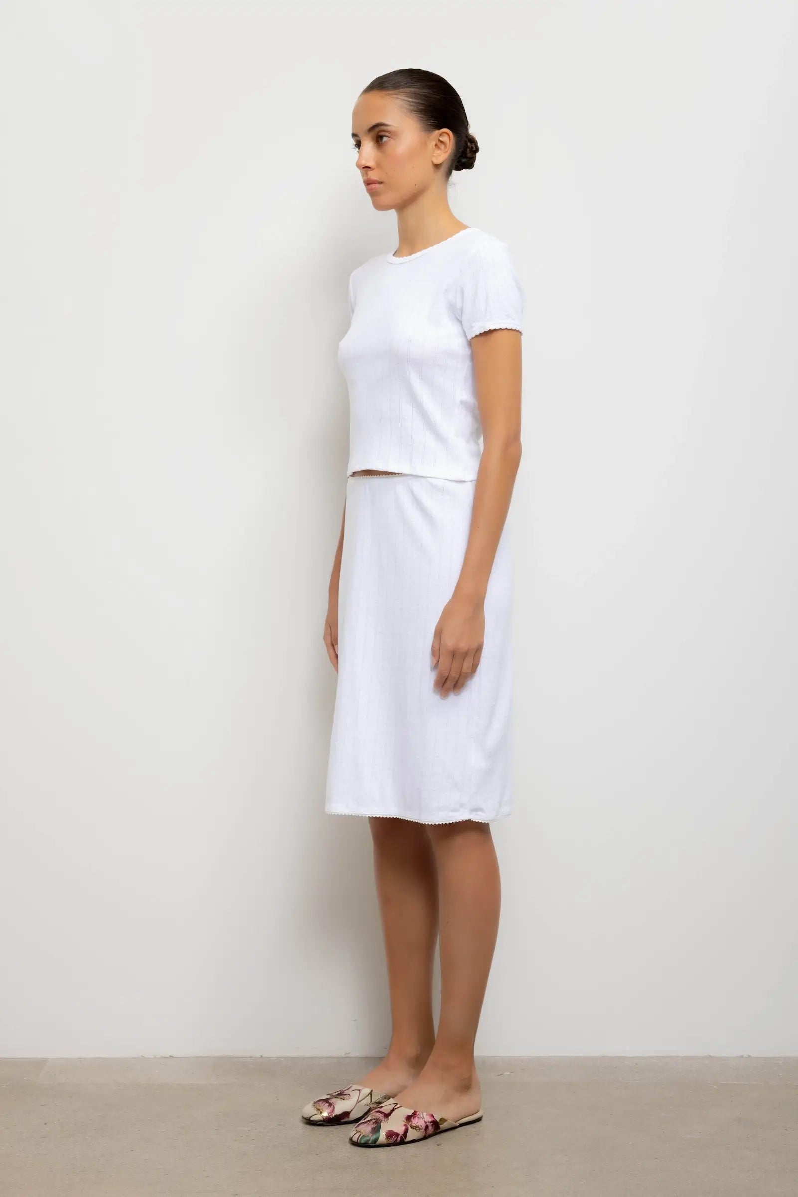 Pointelle Baby Tee