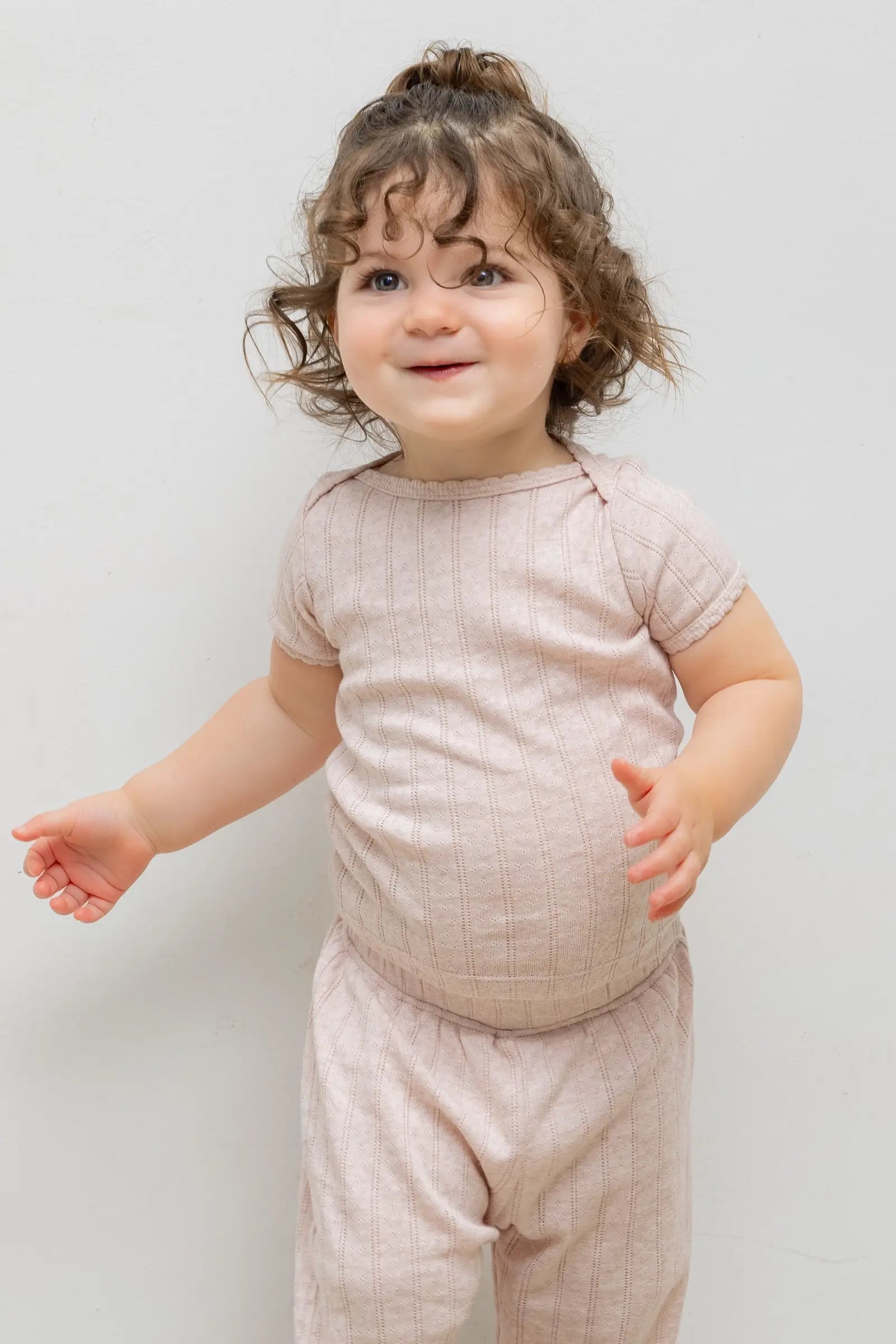 Pointelle Bebe Short Sleeve Bateau