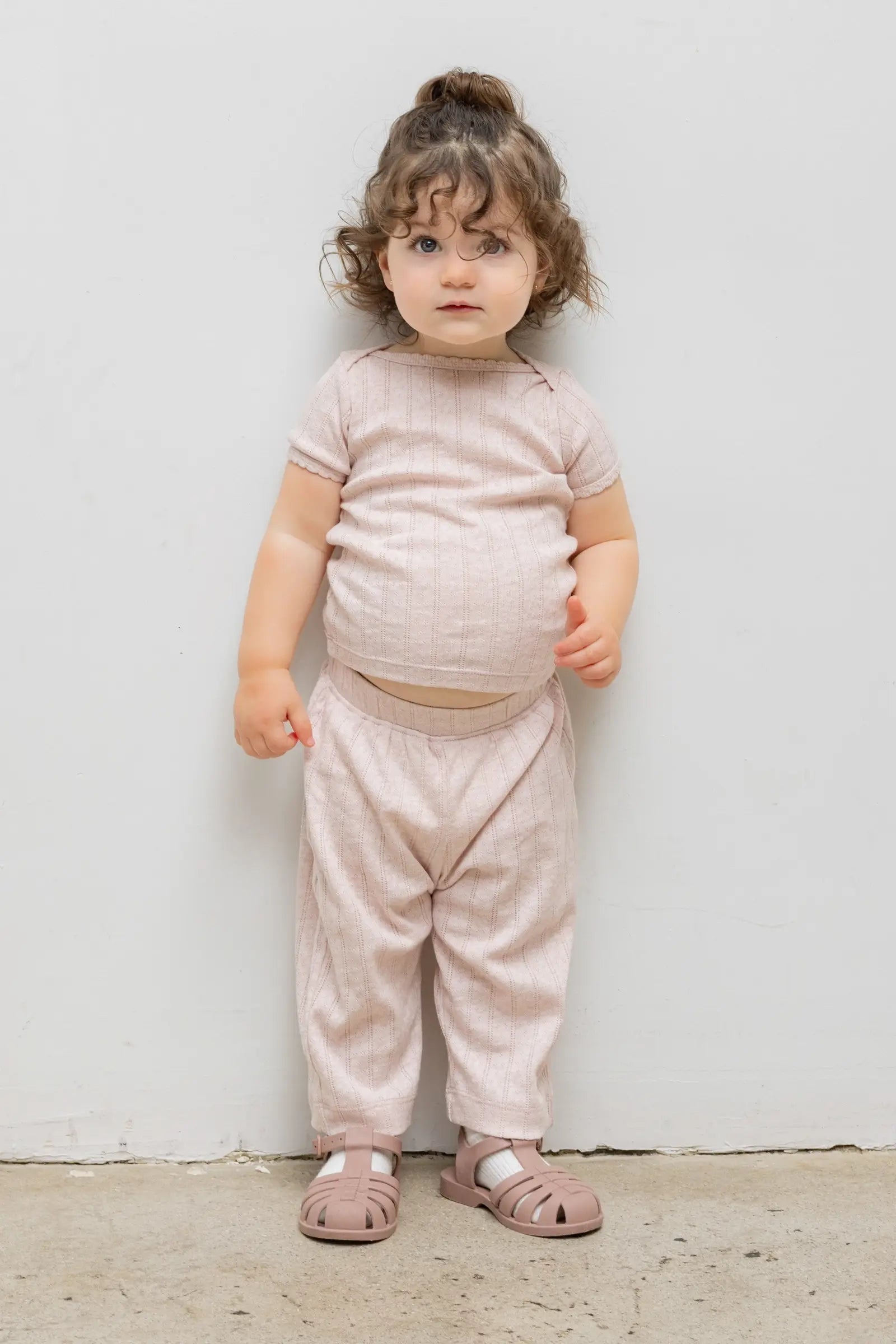 Pointelle Bebe Short Sleeve Bateau-2