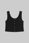 Pointelle Button Down Tank