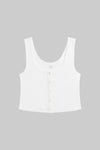 Pointelle Button Down Tank