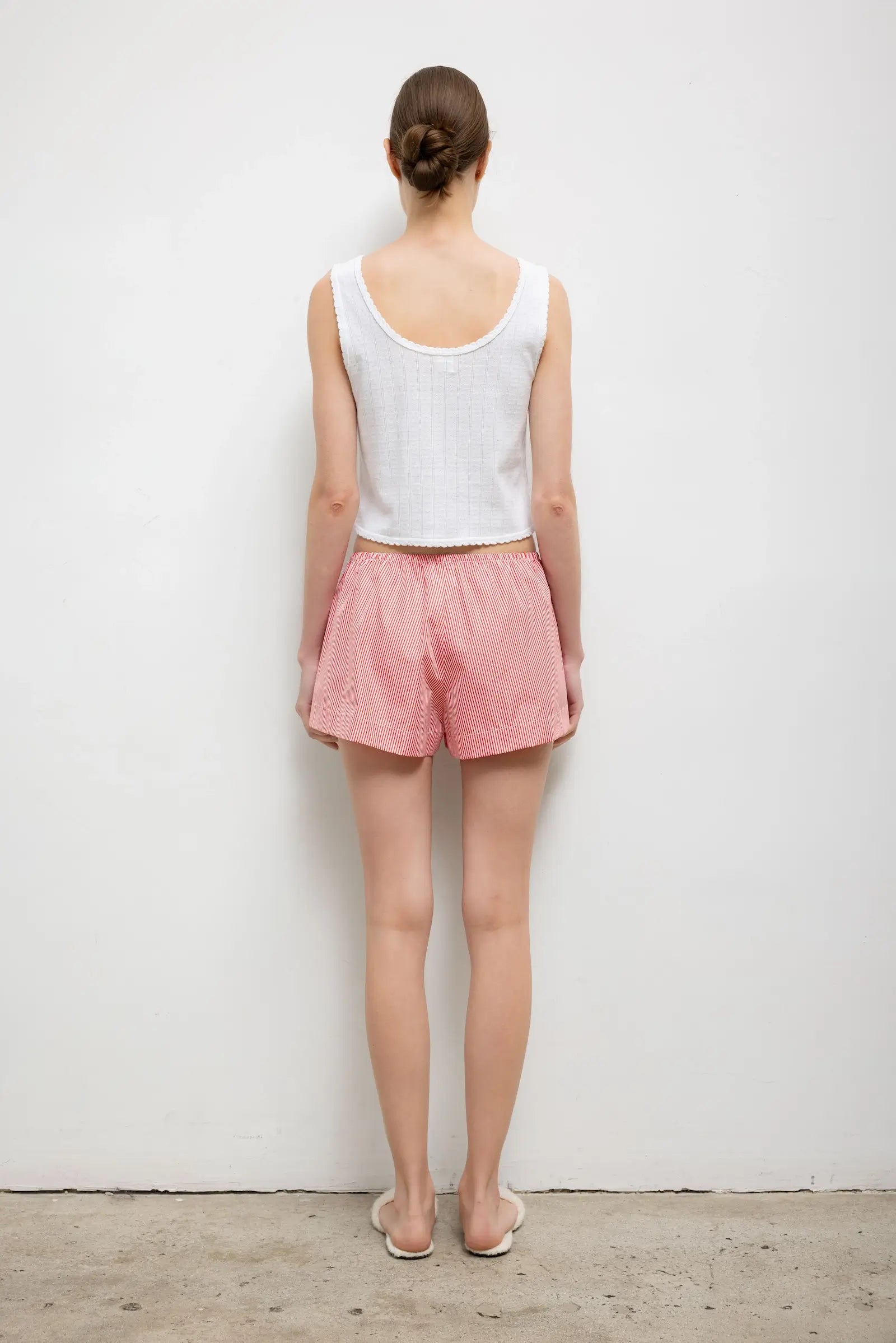 Pointelle Button Down Tank