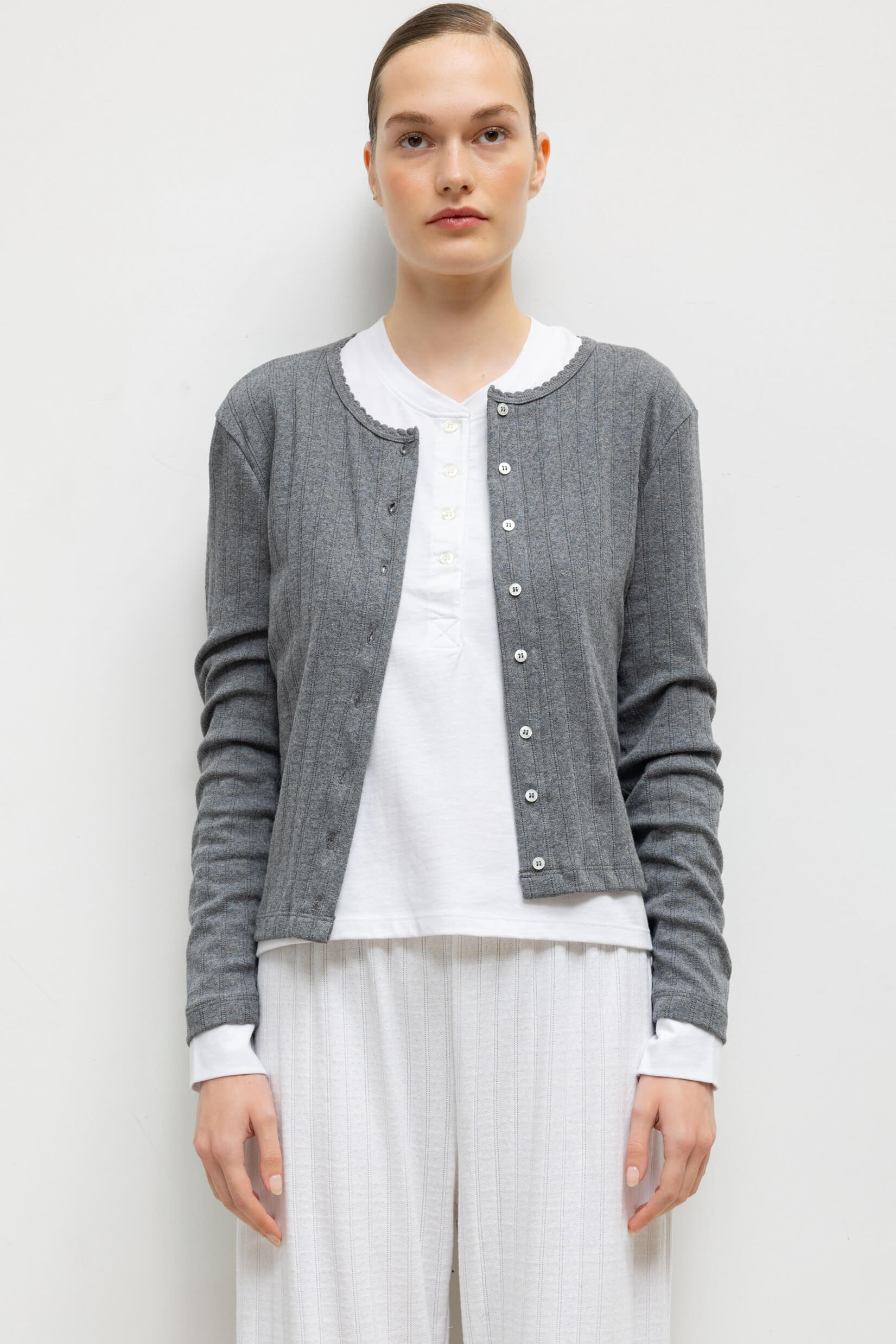 Pre-Order: Pointelle Classic Cardigan II