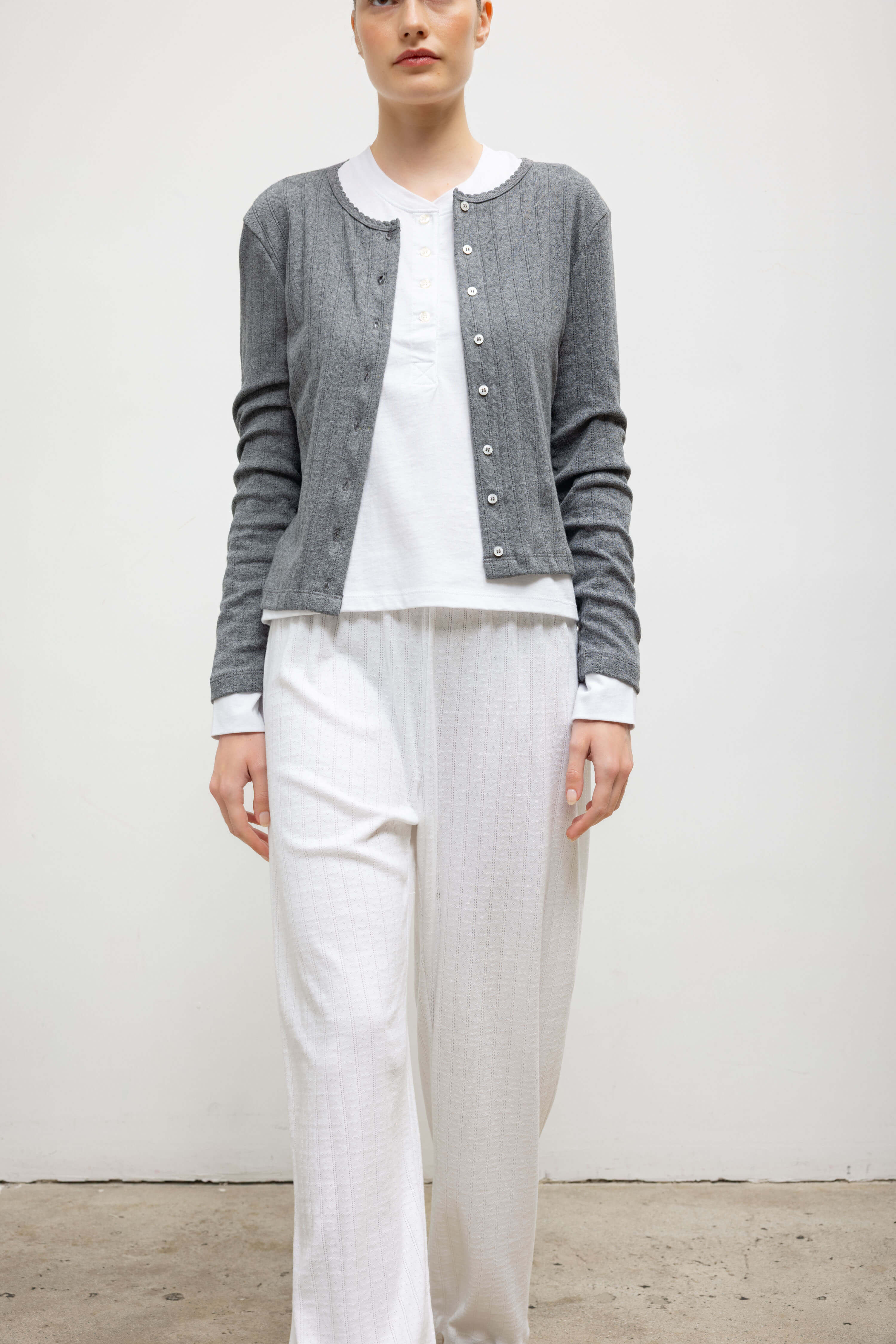 Pre-Order: Pointelle Classic Cardigan II