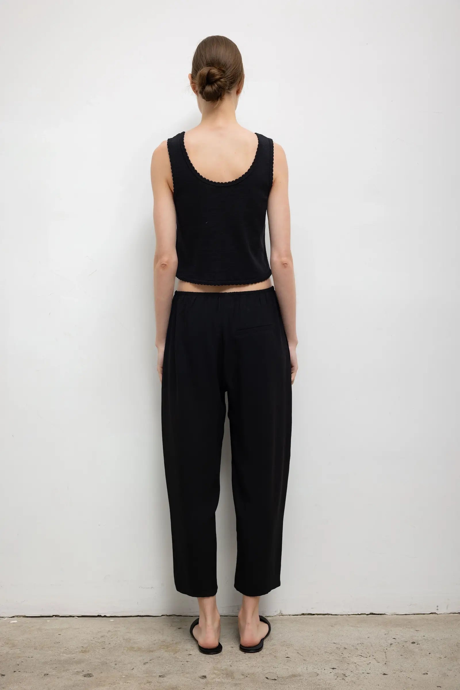 Pointelle Button Down Tank