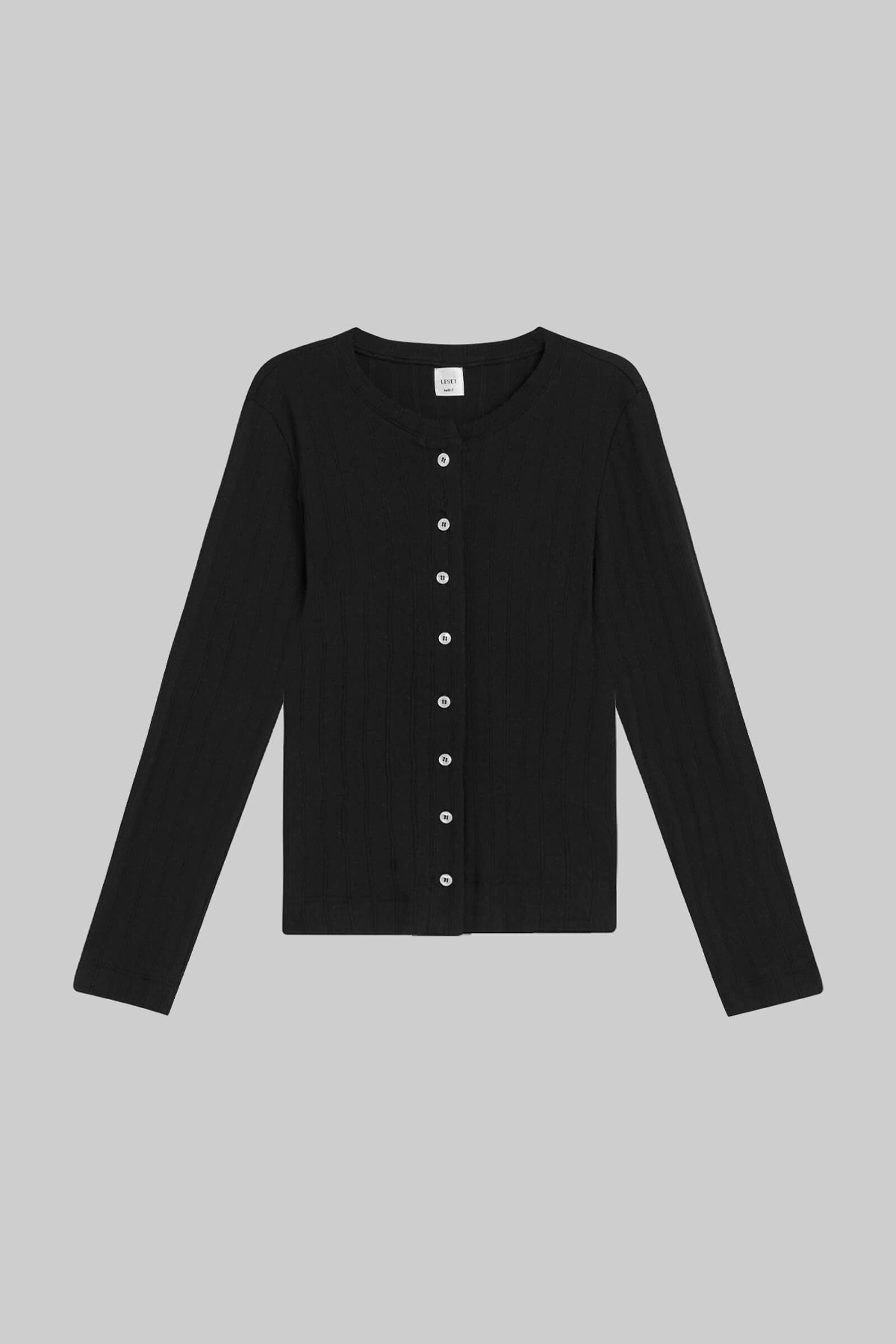 Pointelle Classic Crew Cardigan-2