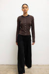 Pointelle Classic Crew Cardigan