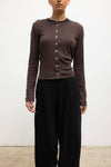 Pointelle Classic Crew Cardigan